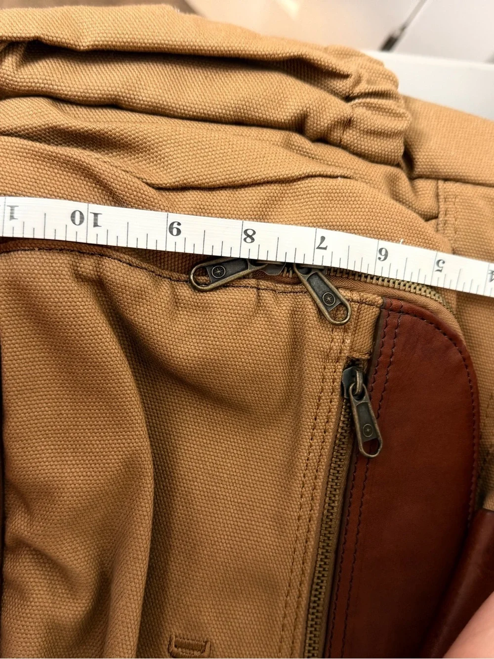 Vintage DULUTH Trading Co. Men's Canvas Brown Genuine Leather Duffle Bag